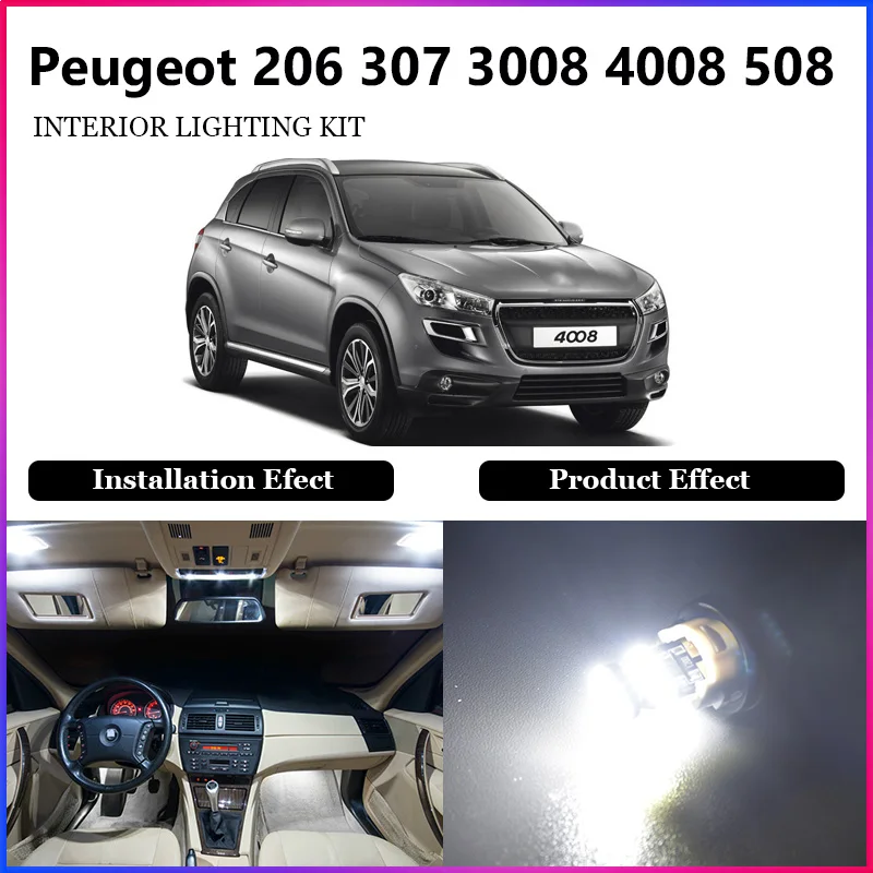 ShinMan 9X светодиодный автомобильный светильник автомобиля интерьер ing для Peugeot 206 307