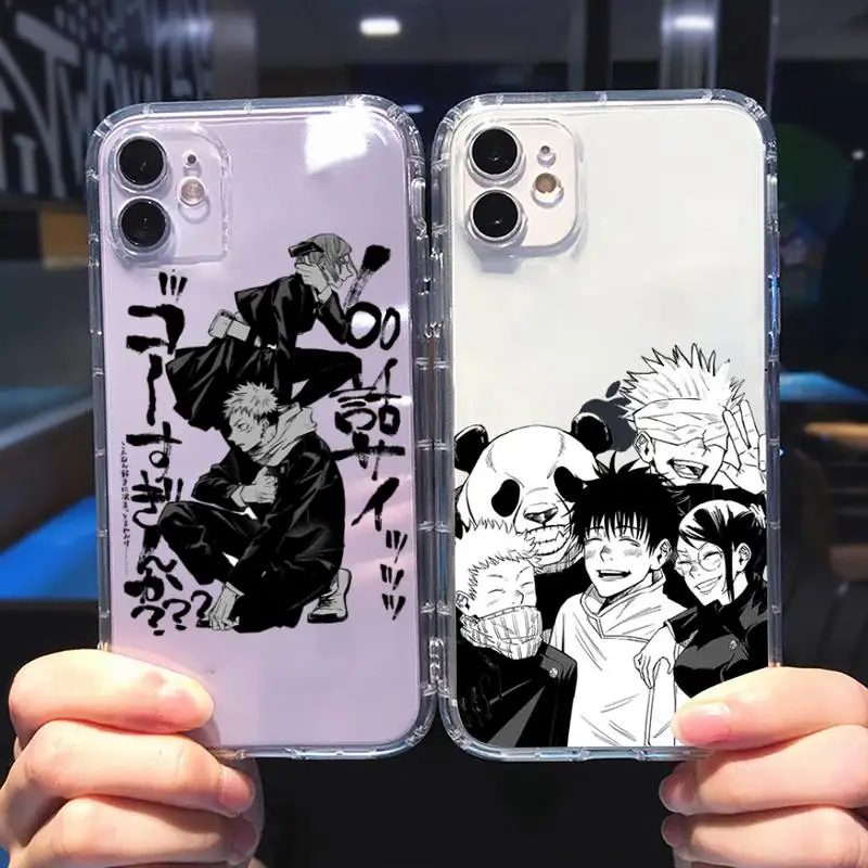 

Jujutsu Kaisen Anime Phone Case For iphone 13 12 11 8 7 plus mini x xs xr pro max Transparent soft