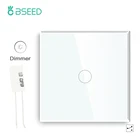 Переключатель света BSEED, сенсорный, 1 комплект, 2 выхода, настенный светильник ключатель света, диммер, кристалл, сенсорный переключатель, синяя подсветсветильник, водонепроницаемый