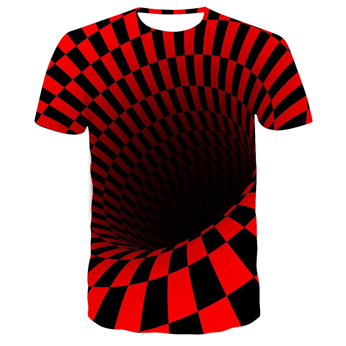 

Printed T-shirt summer fashion top men's and women's short-sleeved 3D printing colorful dizzy round neck pullover clothing
