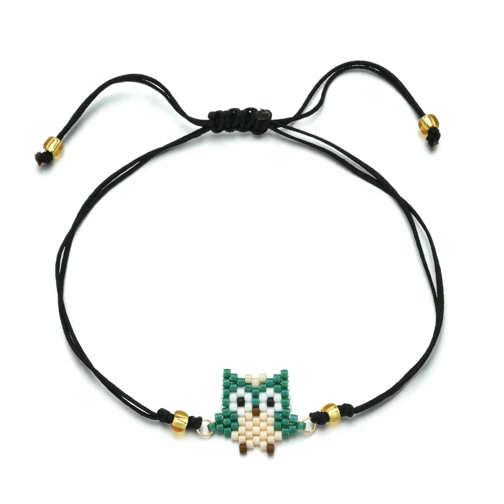 A11 Diy тканая веревка Miyuki браслет из бисера Boho Санта Клаус браслет с лосем простой ручной работы браслет дружбы для женщин Подарки - Окраска металла: A11