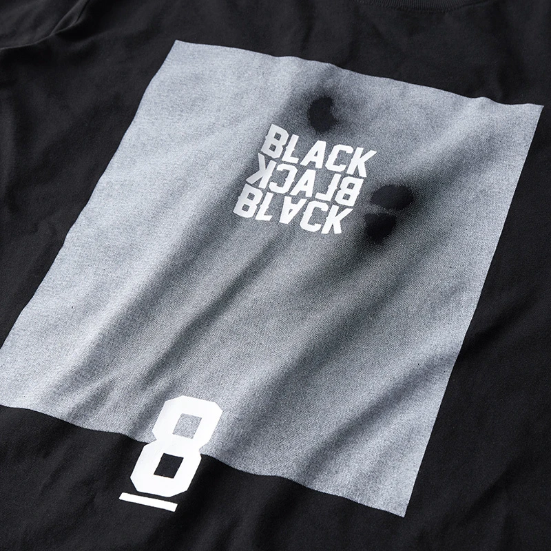 Мужская футболка с принтом KUEGOU белая однотонная длинными рукавами из 100% хлопка