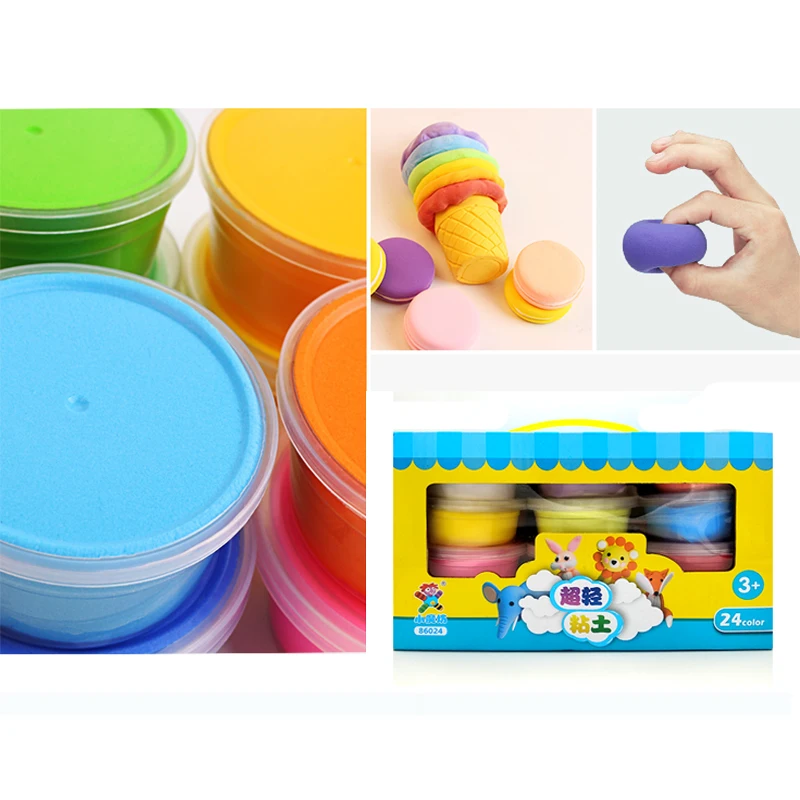 SIMCASTLE детская супер легкая глина 12 цветов 24 цвета безопасная Нетоксичная форма