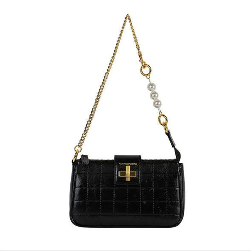 

Pearl chain bag spring summer 2021 new fashion leisure temperament single shoulder bag simple messenger bag