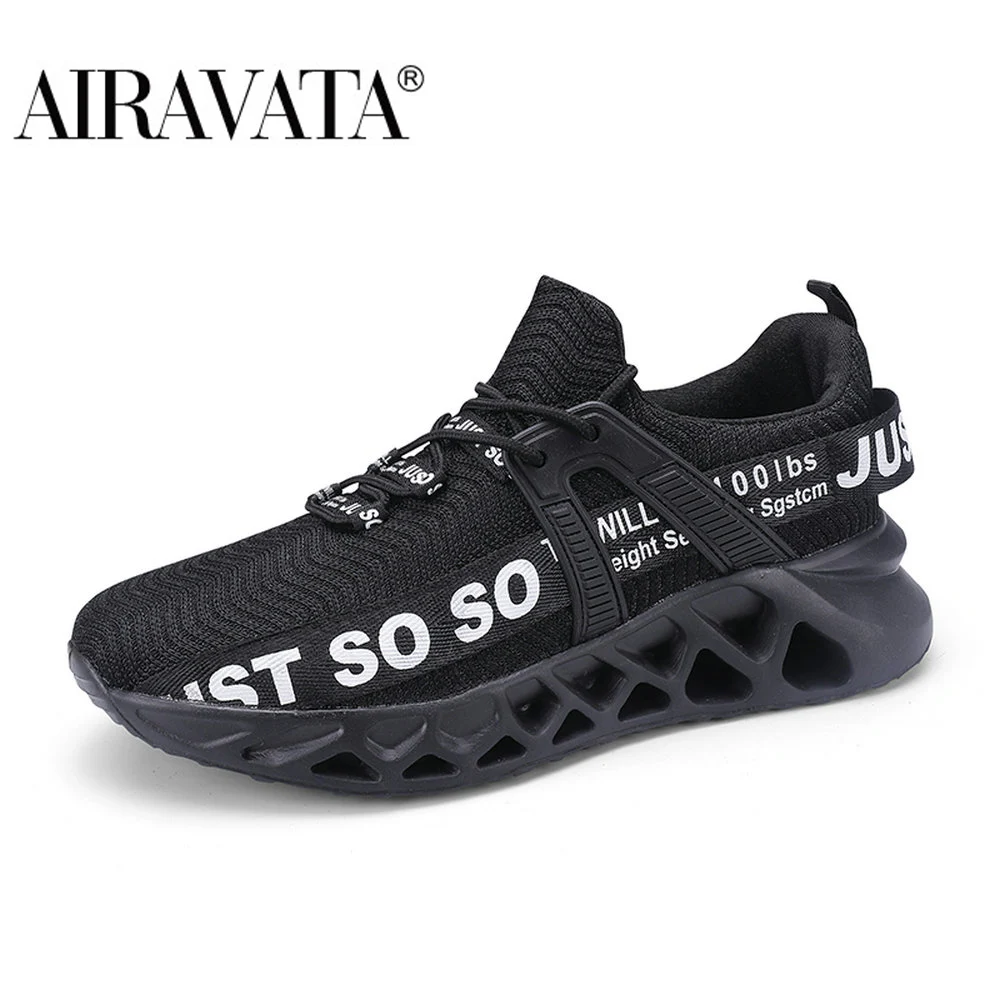 

2021 Male Running Sneakers Men's Mesh Sports Summer Casual Shoes Fashion Athletic Flat Breathable Lace-Up Light Black Footwear