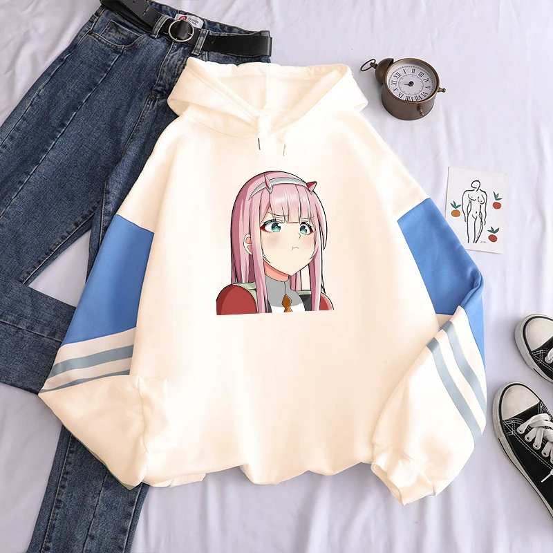 Толстовка с капюшоном Dear Franxx Zero Two в японском стиле аниме Харадзюку суперкавайный