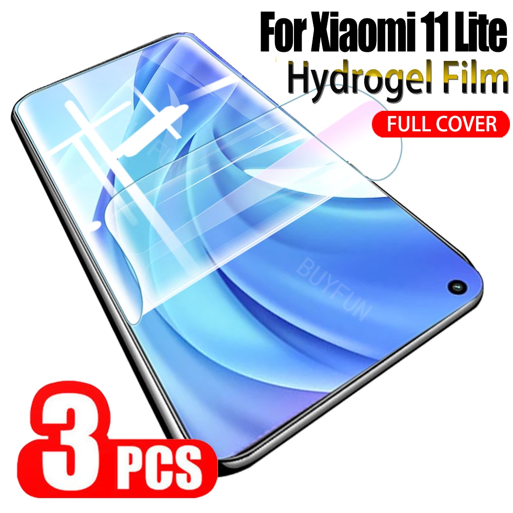 

3 шт., Гидрогелевая Защитная пленка для Xiaomi 11 Lite, mi 11 Pro