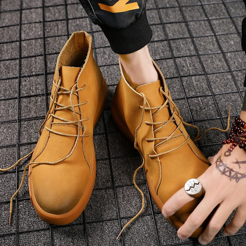

Leisure Shoes Sports Casual Shoes Men Leather Mens For Boots Flat Man Fashion Sneakers Men's Sport Male Shoe Causal