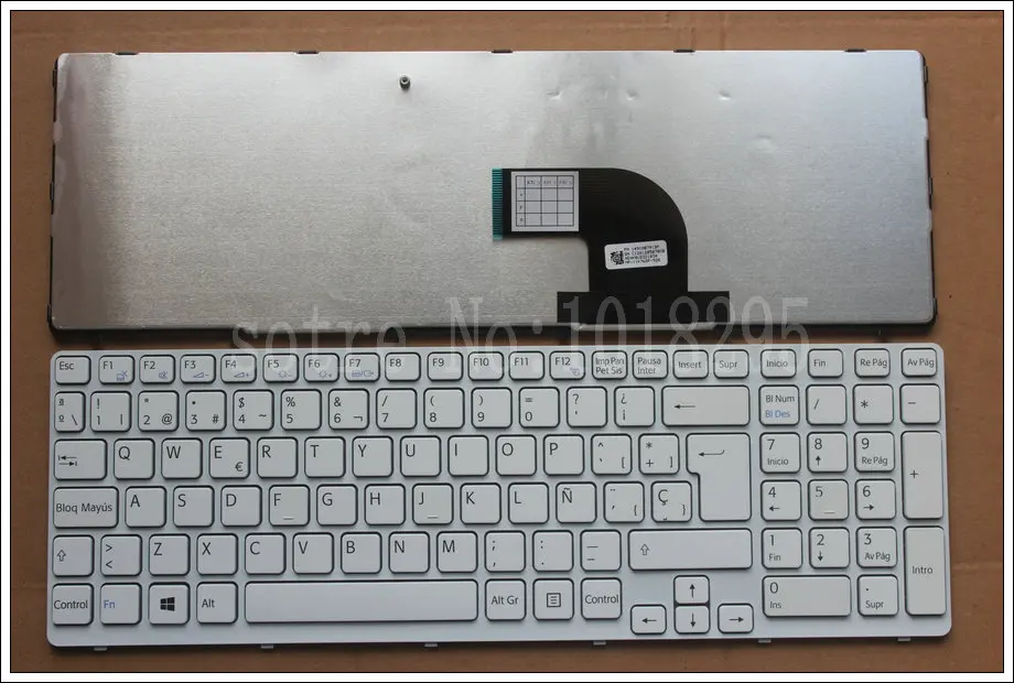 Новая испанская клавиатура для sony vaio SVE151G11M SVE151J11M SVE151D11M SVE151 SVE1511B1EB witte SP Клавиатура