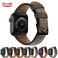 strap for apple watch band 44mm 40mm 42mm 38mm iwatch belt retro cow leather watchband bracelet apple watch serie 6 se 5 4 3 44