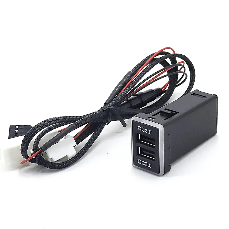 

Автомобильное светодиодное быстрое зарядное устройство USB QC3.0 для Toyota Camry Corolla Land Cruiser 200 Prado 150 Highlander CHR RAV4 Yaris Reiz, аксессуары