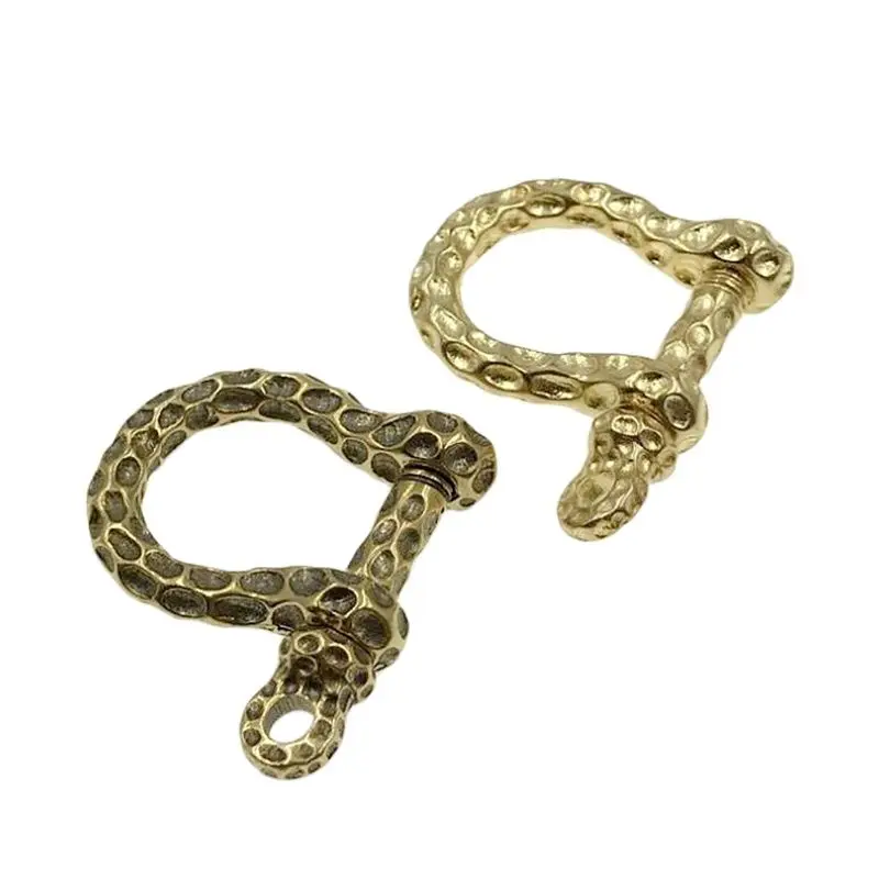 23 мм ширина Твердый латунный роскошный тисненый D зажим для кольца