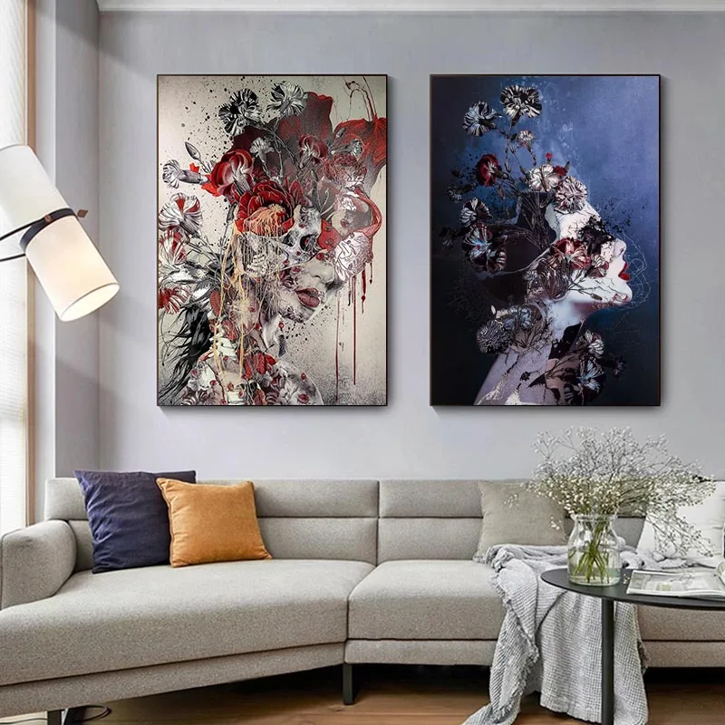 

Character Poster Graffiti Dark Beauty Lady of Secrets Decorative Paintings and Prints Modern Living Room Home Decoration Picture