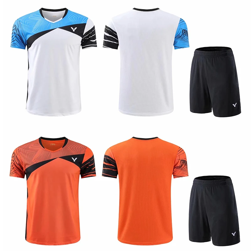 

Summer Tennis And Badminton Clothes Shirt Short Sport Suit Women And Men Jersey Quick Dry Breathable Clothing Set