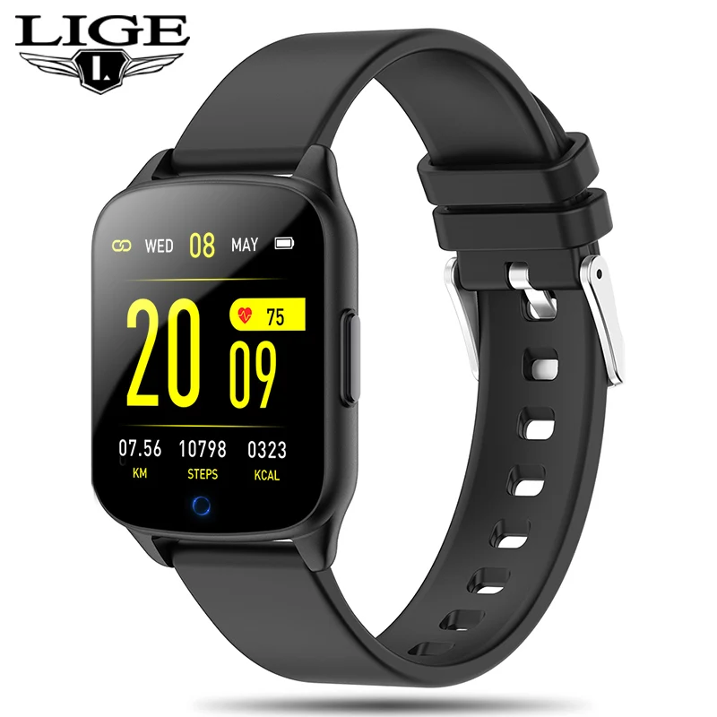 LIGE новинка 2019 Смарт часы фитнес трекер водонепроницаемые для мужчин и женщин