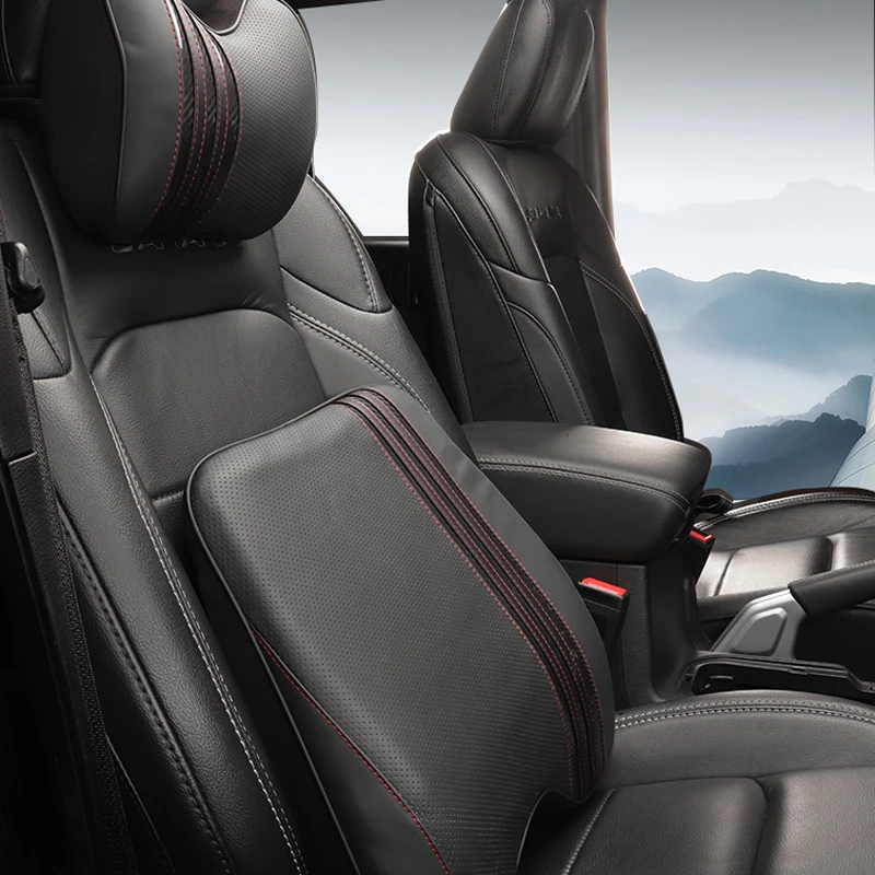 

Leather Breathable Seat Headrest Lumbar Support Pillow for 07-21 Jk Jl Wrangler Jeep Accessories
