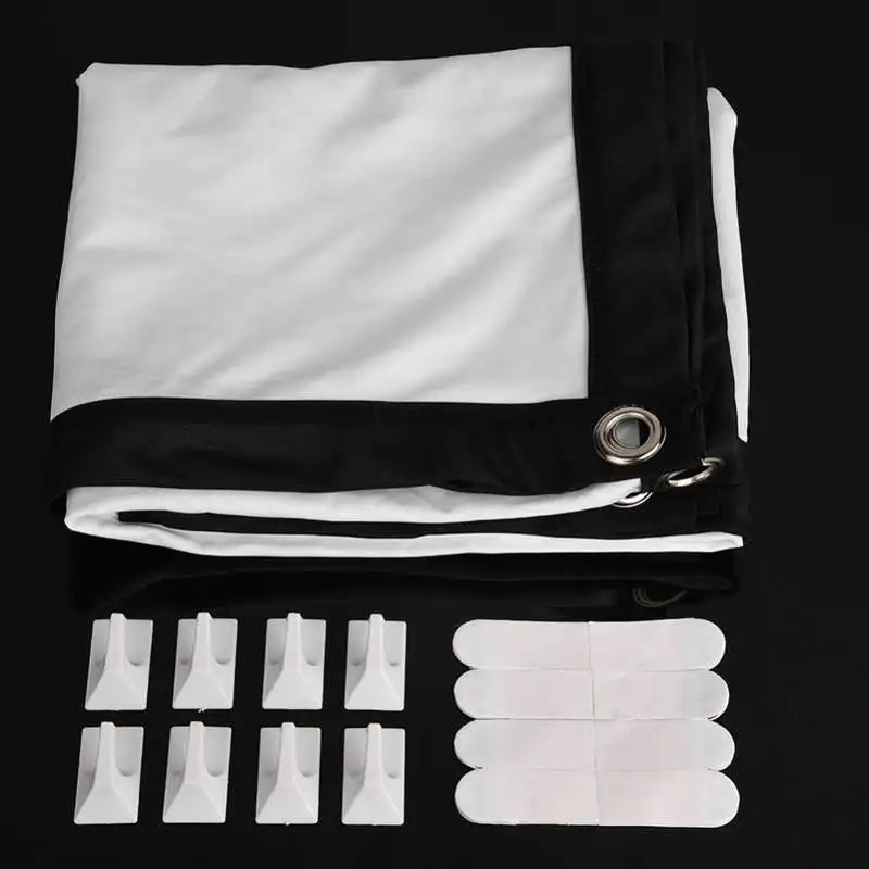 

Portable Projector Screen Hd 16:9 Diagonal Projection Screen Foldable Home Theater For Wall Projection Indoor Outdoor