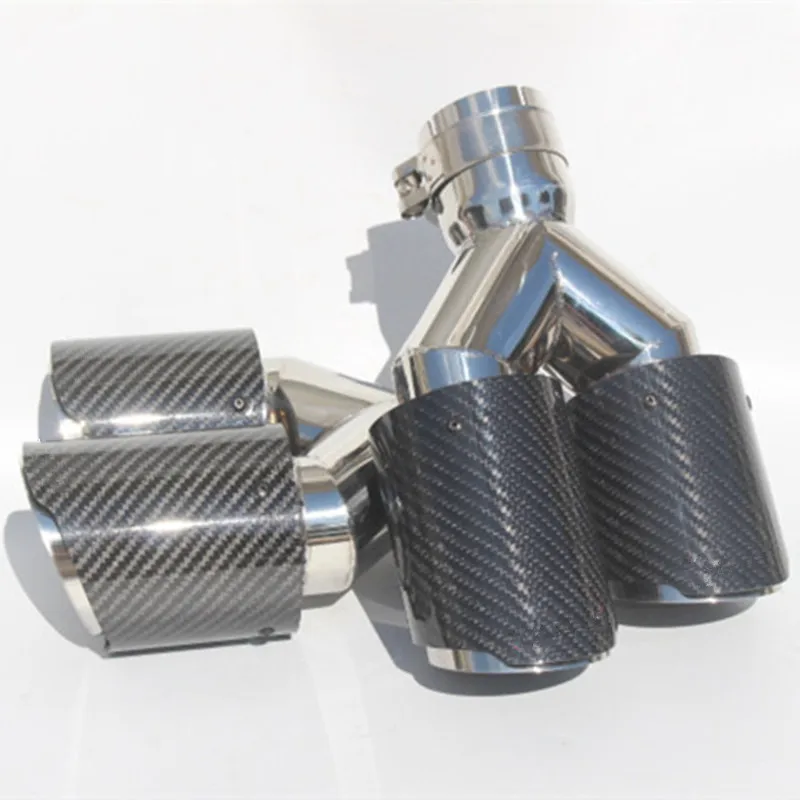 Универсальный двойной наконечник для выхлопной трубы из углеродного волокна