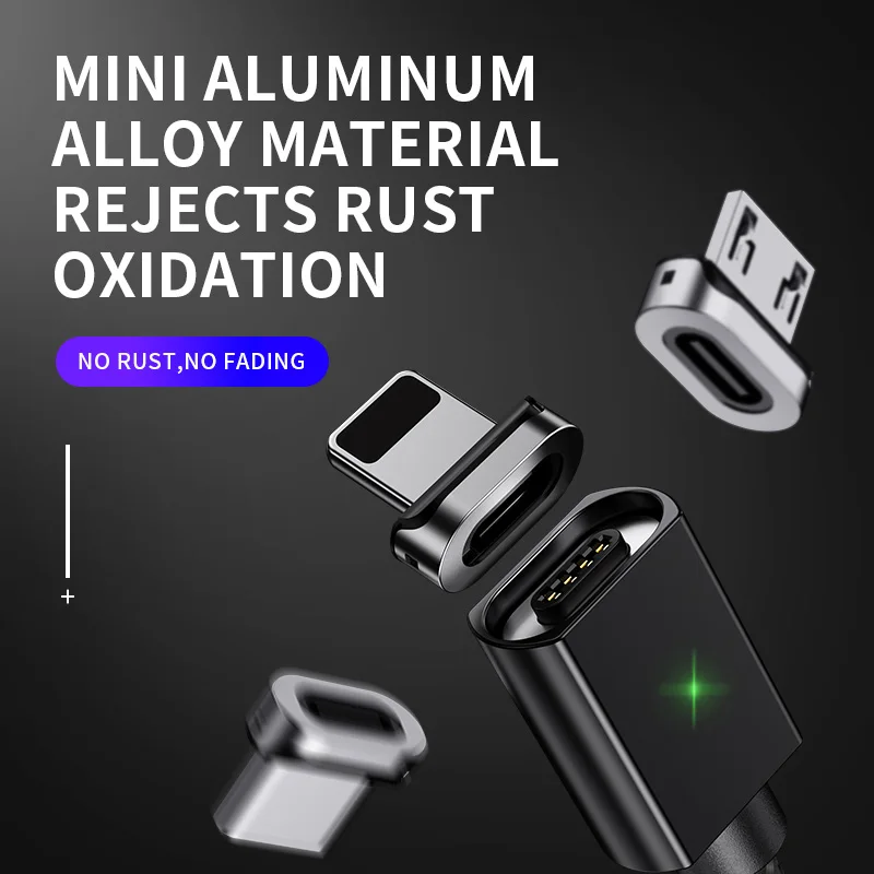 Магнитный USB-кабель OLAF 3A кабель для быстрой зарядки Micro USB Type-C iPhone Samsung Xiaomi Huawei