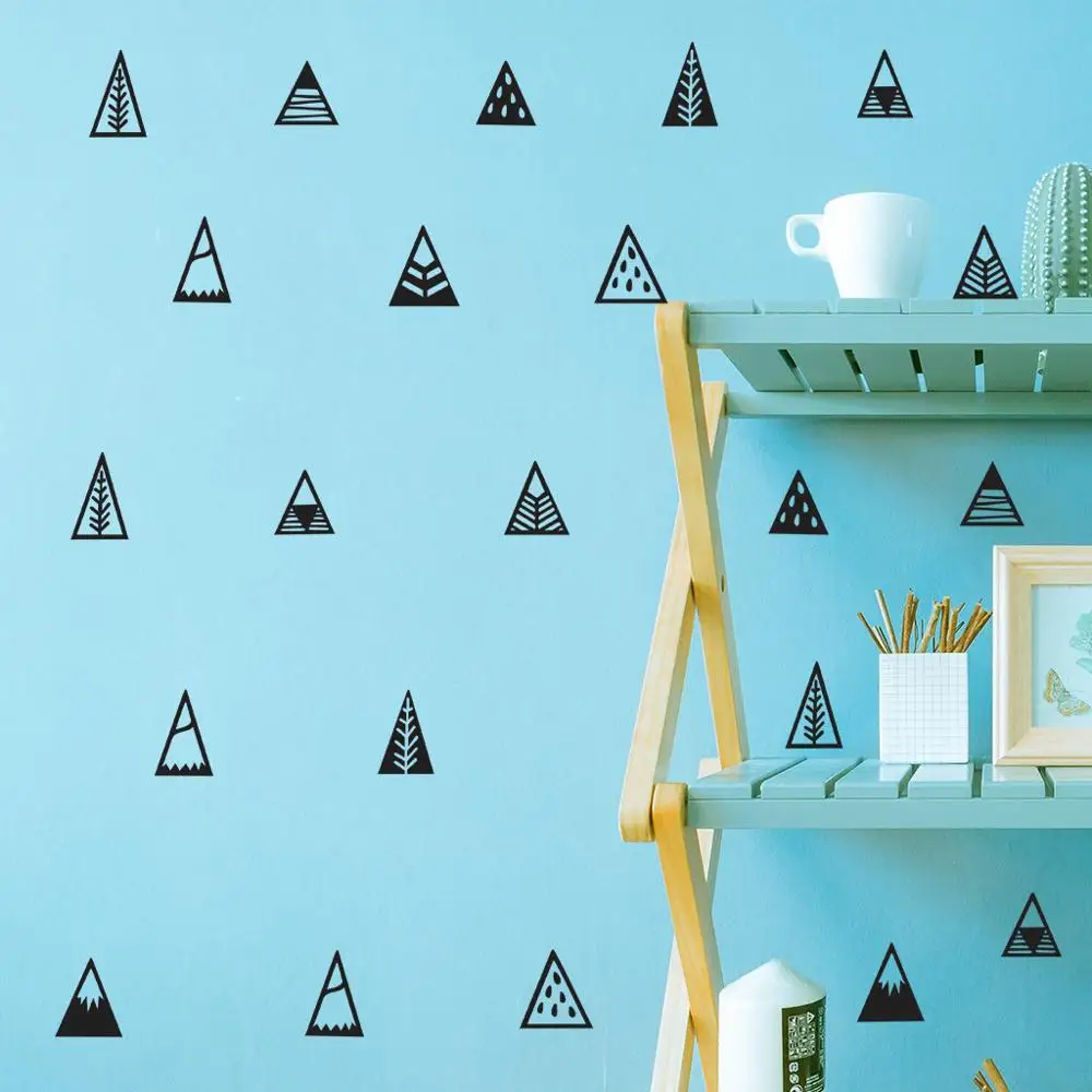 Геометрические треугольные настенные наклейки украшение детской комнаты сделай