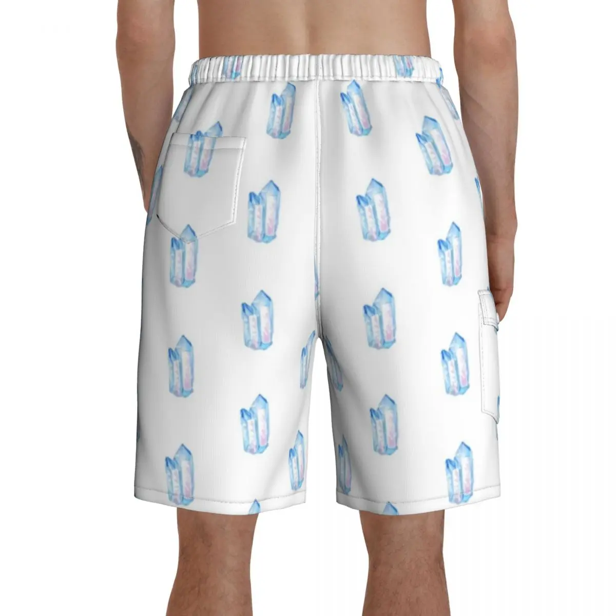 

Crystal Board Shorts Men Beach Swimming Trunks Polyester Pattern Swim Trunks