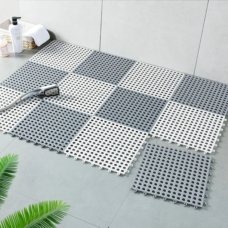 

Odorless TPR bathroom anti-skid mat shower splicing floor bathroom bathing foot pad toilet part water pad