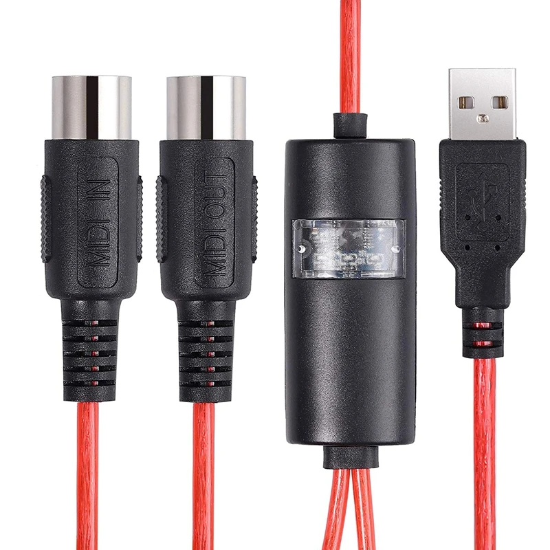 Горячая 3C-5-Pin Midi-USB кабель в-выход адаптер конвертер для Windows Mac Ios ноутбук музыки
