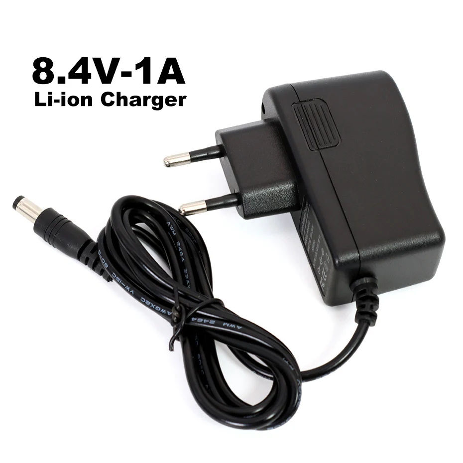 

2023 Free shopping 8.4V/7.4V 1A 2 tandem lithium battery charger polymer DC 5.5*2.1MM