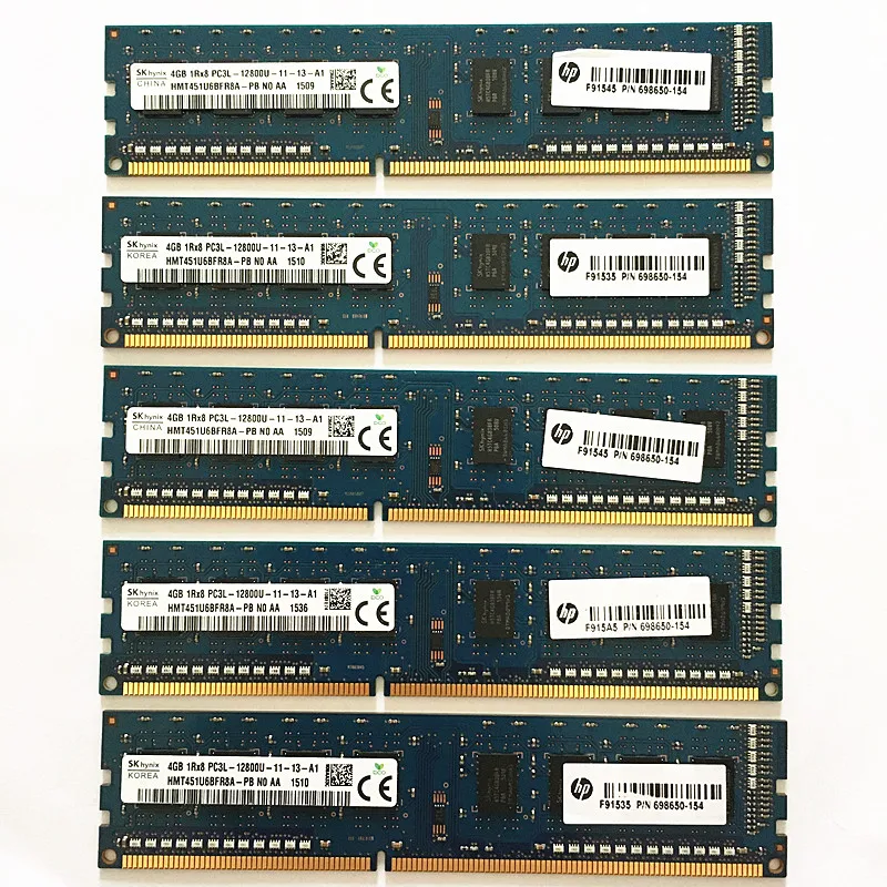 Sk Hynix ddr3 ОЗУ s 4 Гб 1Rx8 PC3L-12800U-11DDR3 1600 МГц память 240pin для настольного компьютера |