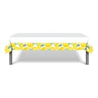 Одноразовая скатерть с лимоном для дня рождения, 130*220 см