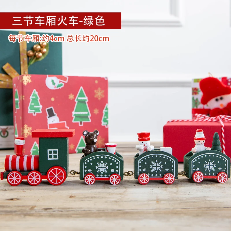 

Wood Blocks Christmas Gifts for Children Decorative Building Blocks Train Puzzle Car Kids Baby Natural Wooden Toys Gifts