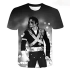 Футболка Майкла Джексона с 3D принтом, популярный топ с кровью для мужчин и женщин, уличная одежда в стиле хип-хоп с круглым вырезом