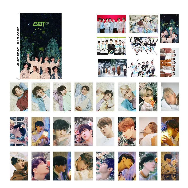 32 шт./компл. Got7 Mark Jackson YoungJae Bamboo YuGyeom JinYoung JB самодельная бумажная ломо-карта