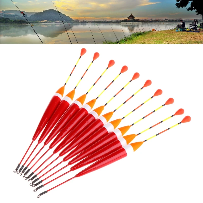 10 шт. набор Поплавков Поплавок для ловли карпа рыбной Вертикальная 9 #0 8g Y51D| |