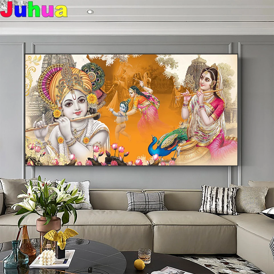 

Religious Hinduism DIY 5D full drill Diamond painting mosaic Indian gods buddha diamond embroidery diamond stitch home decor