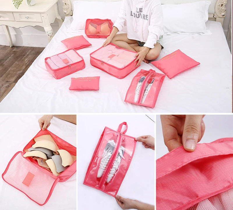 7 шт. дорожная сумка для хранения багажа органайзер одежды | Дом и сад