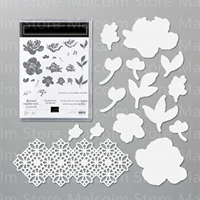 metal cutting dies and flowers stamps set for diy scrapbooking card album photo making diy crafts stencil 2021 new