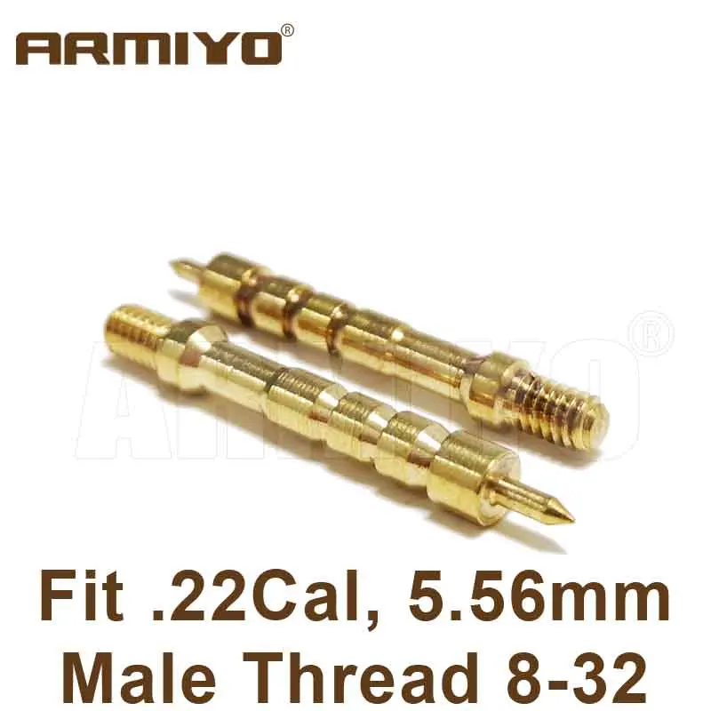 Латунная щетка для чистки пистолета Armiyo 7 62 мм/9 мм/.22/.243/.40/.45 Jag 8-32 наконечник ружья