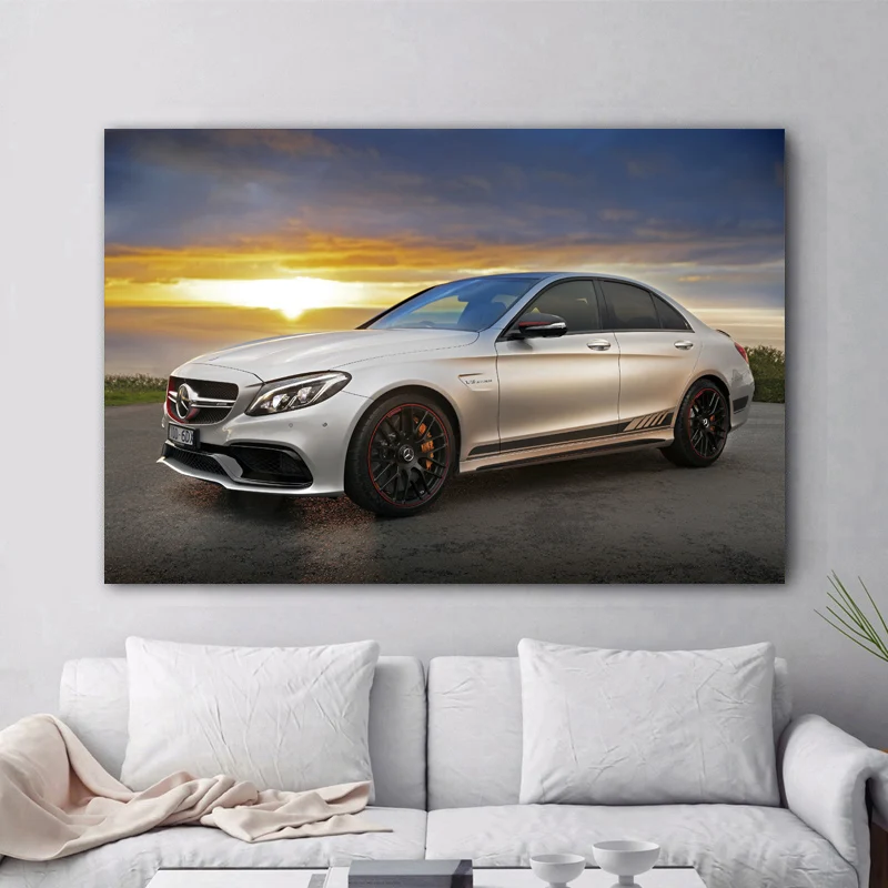 

A M G C63S роскошные автомобили суперкар плакаты на холсте Печать настенное искусство для домашнего декора украшения гостиной