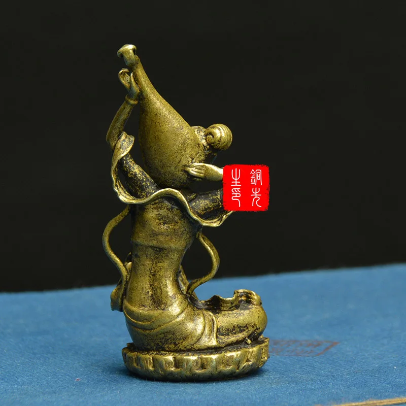 Античная Медная китайская Статуэтка Dunhuang Mogao фигурка с толстыми пальцами лютная