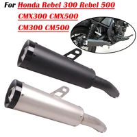 slip on for honda rebel 300 500 cmx300 cmx500 cm300 cm500 motorcycle exhaust escape system modify with middle link pipe muffler
