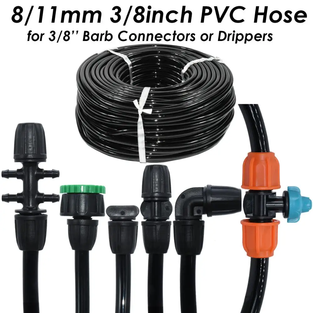 Шланг для полива сада KESLA ПВХ шланг 3/5 мм 4/7 8/11 1/8/1/4/3/8 дюйма черная белая зеленая