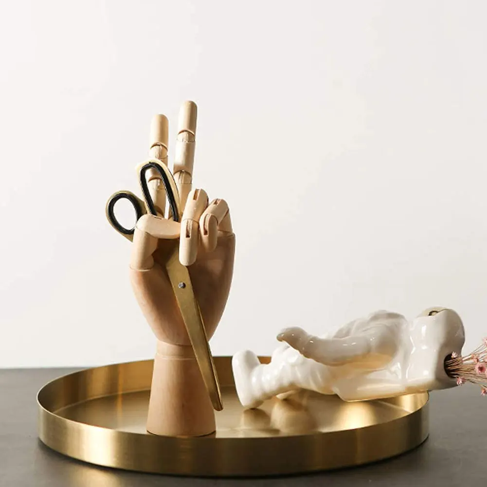 Золотой лоток для хранения из нержавеющей стали роскошная латунная Золотая