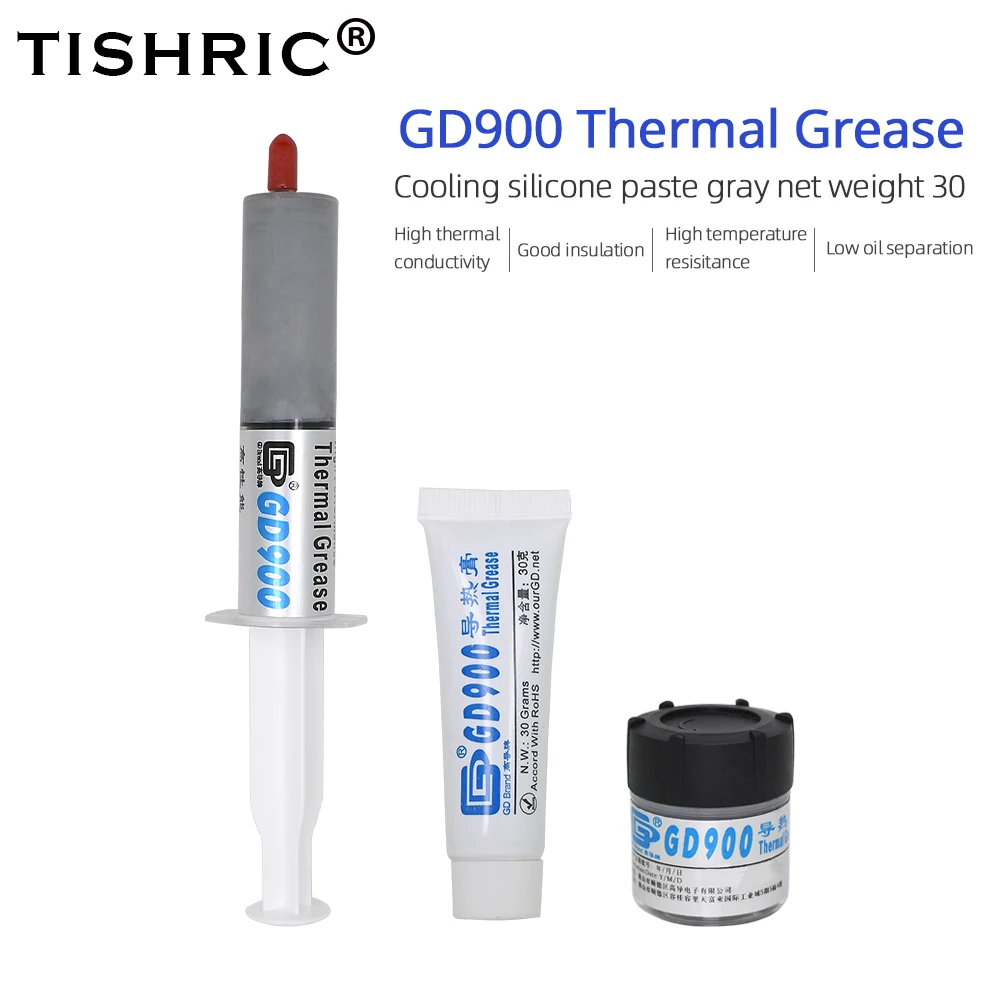 TISHRIC 30 г GD900 Теплопроводящая паста теплоотвод для процессоров процессор кулер для воды вентилятор бэкплейт