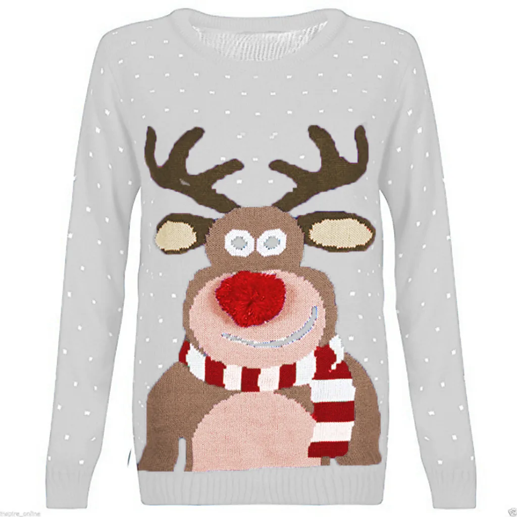

Winter Nice Pop Sweater Christmas Sweater Women's Elk Pullover Women's Sweater