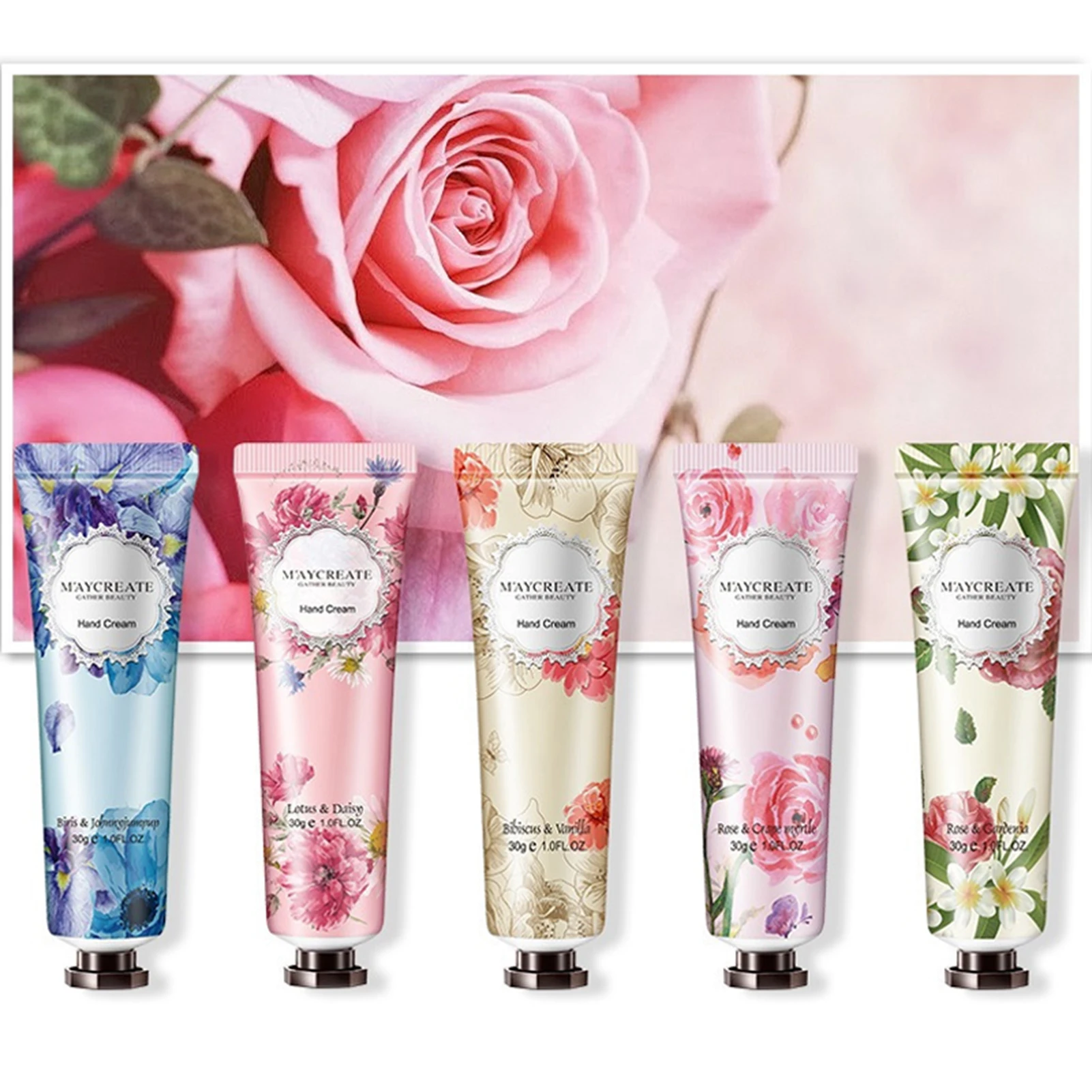 

10PCS 30g Winter Hand Cream Fruit Flower Flavors Nourish Hand Cream Moisture Nourishing Anti Chapping Hand Lotion