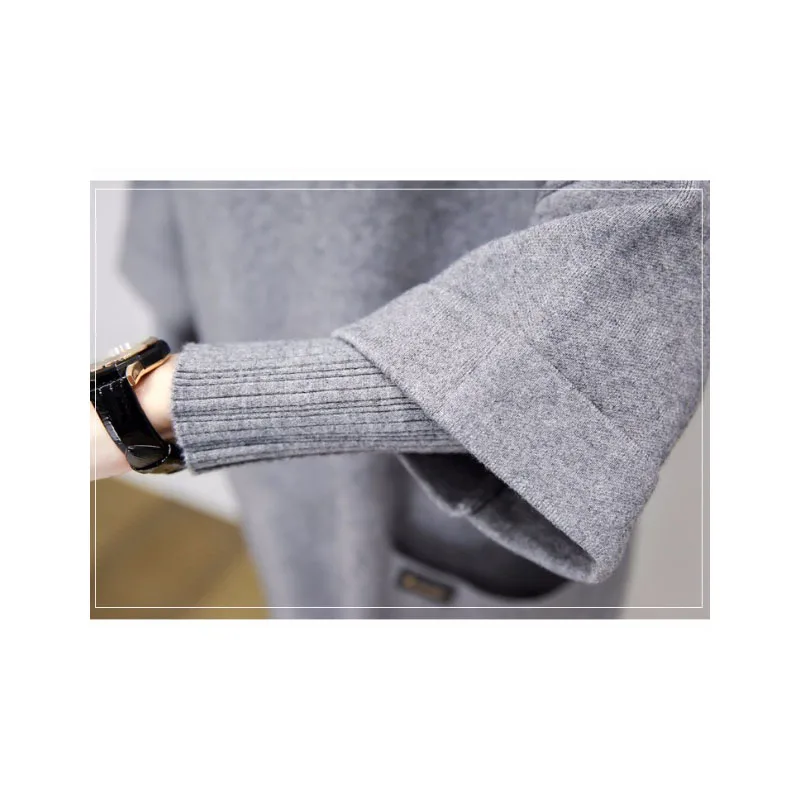 Женские свитера размера плюс 3XL имитация двух частей пуловер свитшот зима-осень