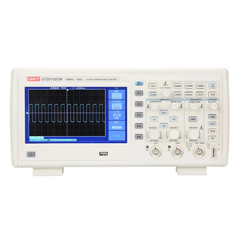 UNI T цифровой осциллограф UTD2062CM/UTD2102CM/UTD2202CM 2CN 1GS/s 7 дюймовый TFT LCD WVGA(800*480)