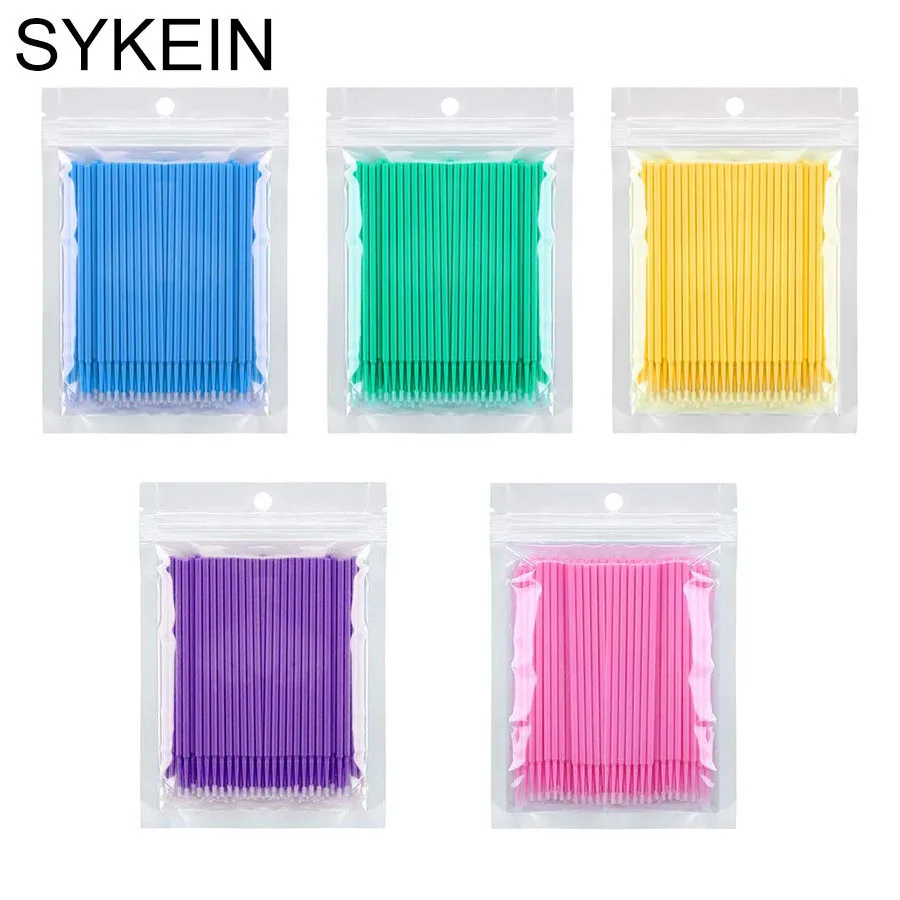 

100Pcs/bag Disposable Eyelash swabs Eyelashes Extension Individual Lash Removing Swab Micro Brush For Eyelash Extension Tools