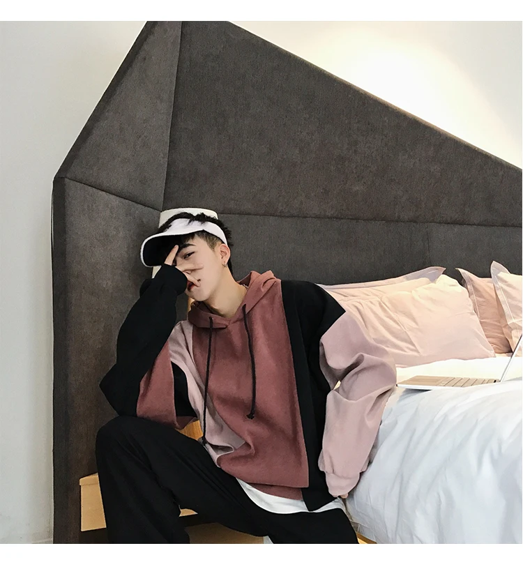 Новинка сезона осень зима 2019 мужской разноцветный Свободный пуловер Han Fan Youth Street